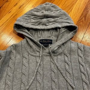 Brooks Brothers Cable Knit Hoodie-L
